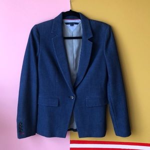 Tommy Hilfiger Woven Blue Blazer